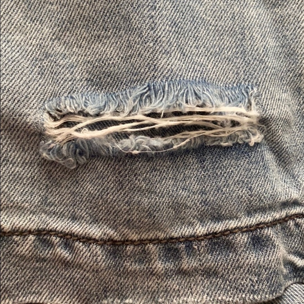 One Teaspoon Button Down Distressed Chambray Top - Picture 9 of 16